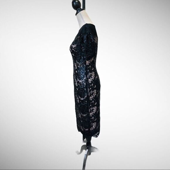 Calvin Klein Women's Embellished Lace Sheath Dress - Picture 3 of 8